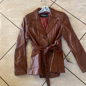 Wilson’s suede & leather brand vintage coat for women, Size 10